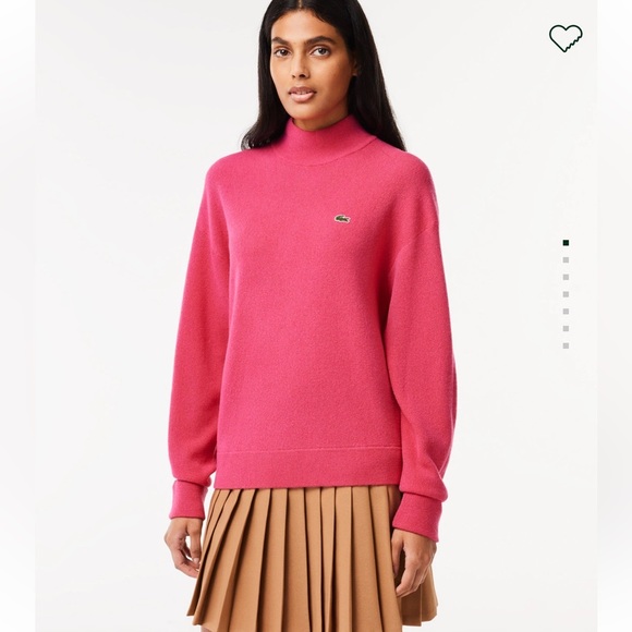 Lacoste Sweaters - Lacoste Marino Wool Pink Turtleneck Sweater